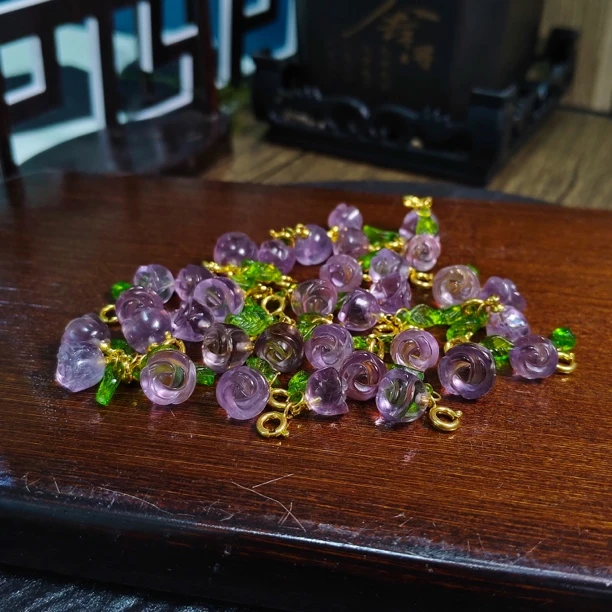 【书记甄选】天然紫水晶花小滴溜 多样性发一件 TS150