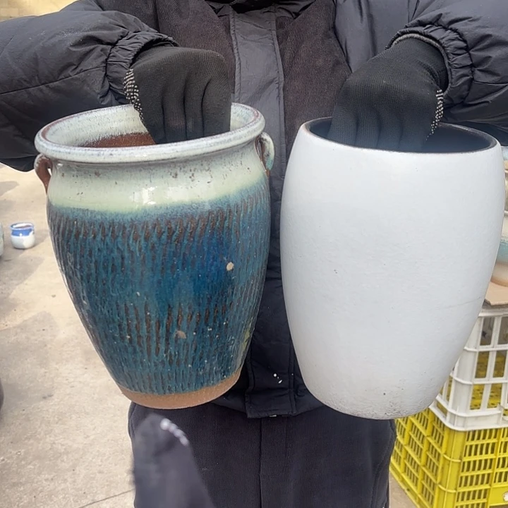 红陶孤品两个口径16-18*23