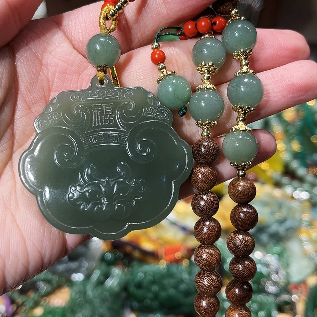 未镶嵌岫玉毛衣链