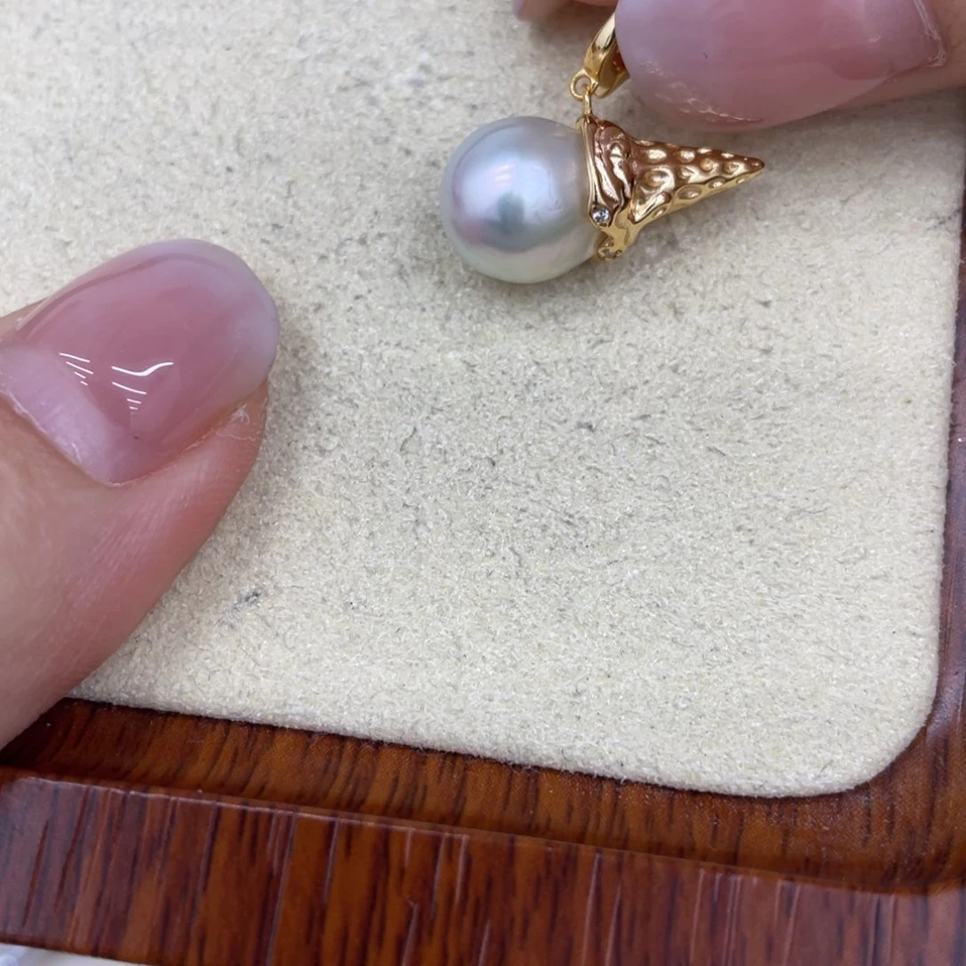 吊坠(不含链)海水珍珠银S925镶嵌