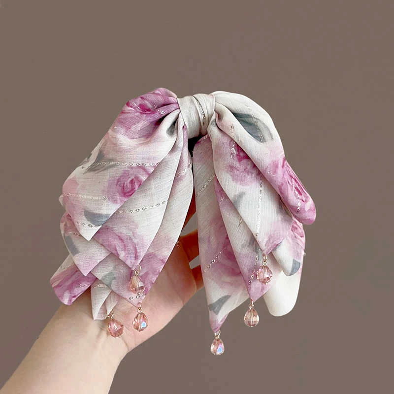 发夹女2025新款高端头饰高级感法式浪漫庄园晕染玫瑰钉珠抓夹发饰