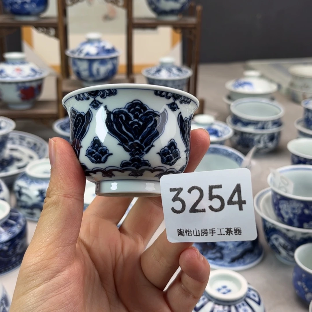 景德镇陶瓷手绘杯3254燕子