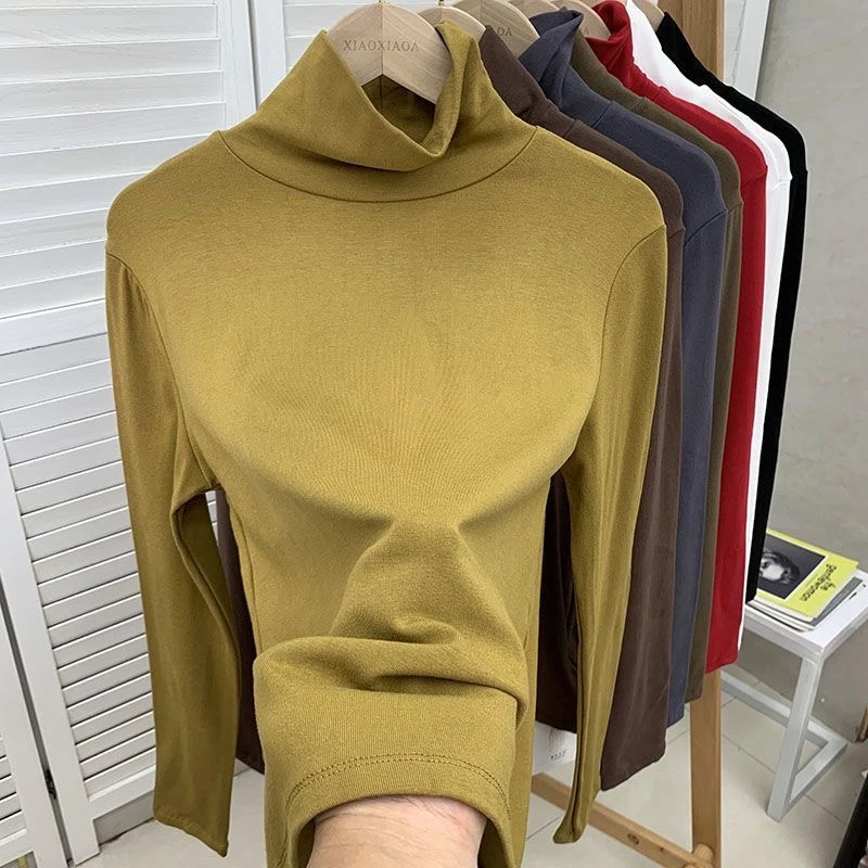 堆堆领打底衫内搭长袖修身上衣2308