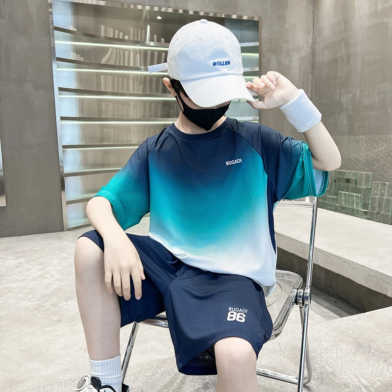 男童夏装套装篮球服2025新款儿童装薄款夏季中大童运动速干篮球衣