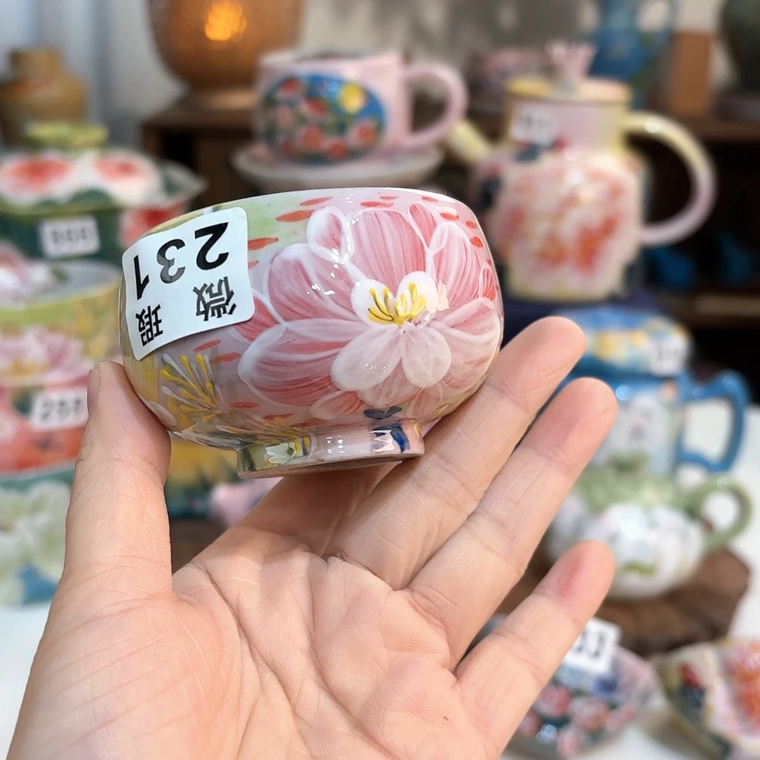 景德镇手绘高温釉下彩陶瓷茶具