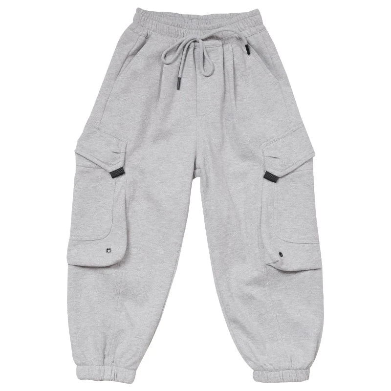 K5075儿童春款针织工装裤大口袋运动裤男童宽松卫裤