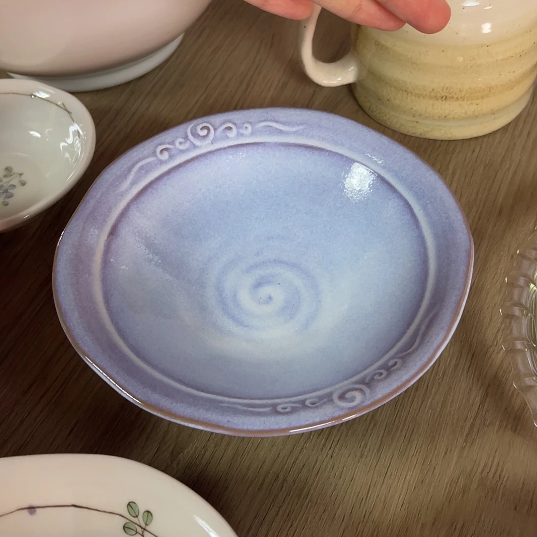 瓷片紫色釉粗陶异形钵子17