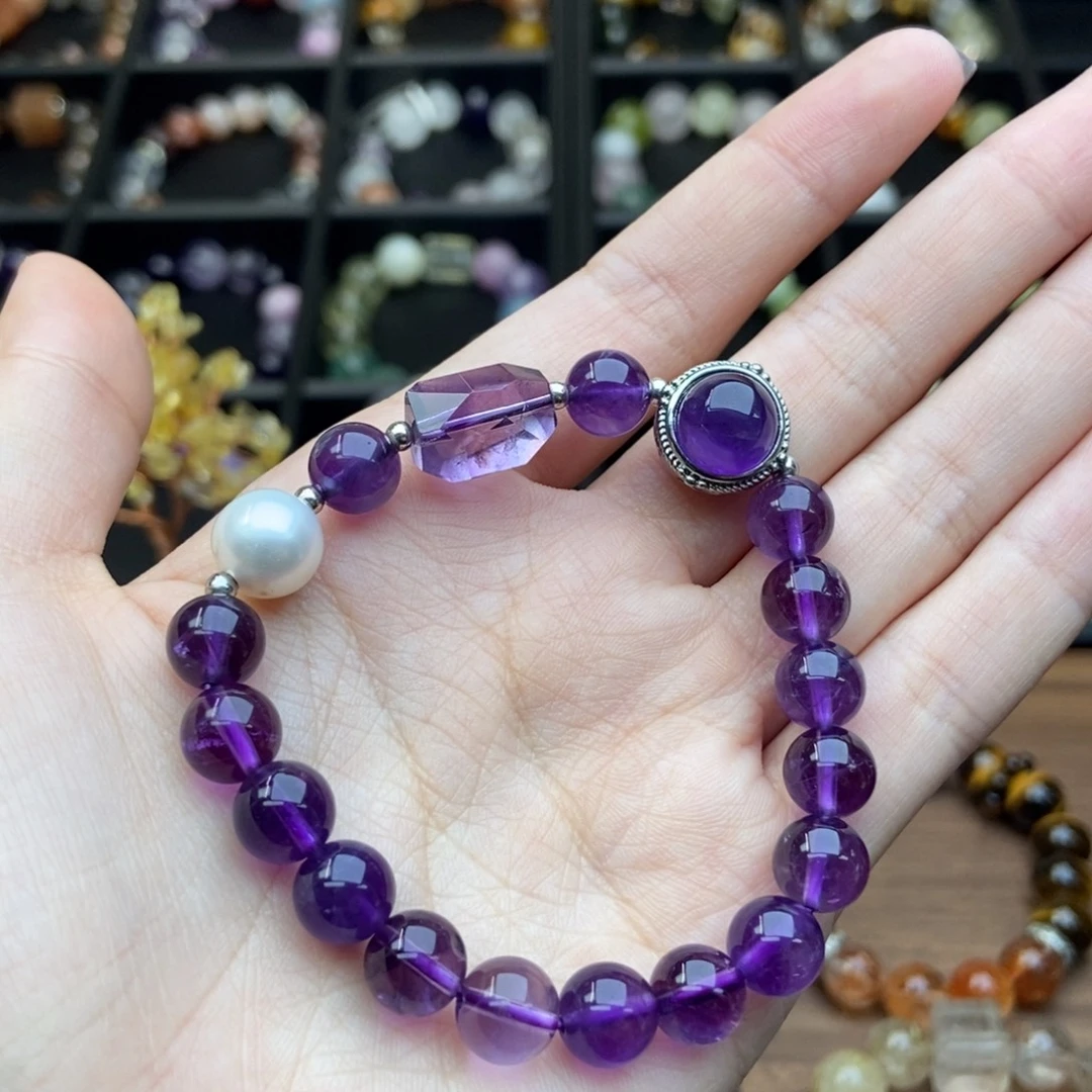 水晶合金手链紫水晶