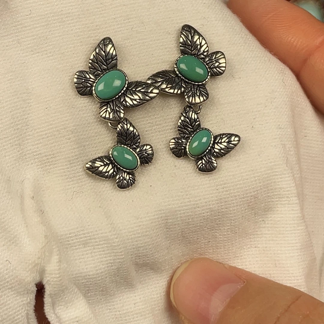 绿松石银S925镶嵌配饰