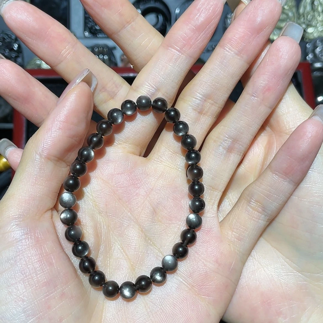 【闪购商品】未镶嵌黑曜岩手链s****?
