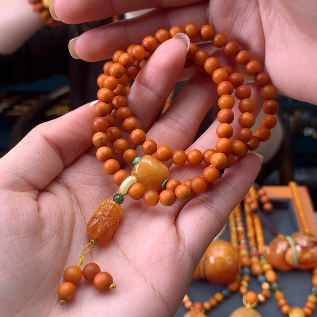 蜜蜡未镶嵌手串多样性发