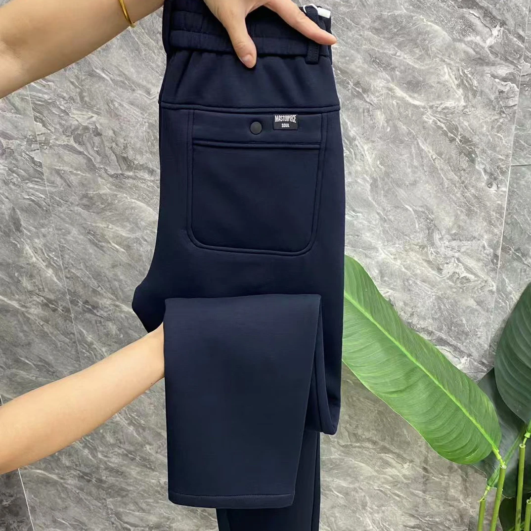 男士厚料秋冬款纯色品质休闲裤