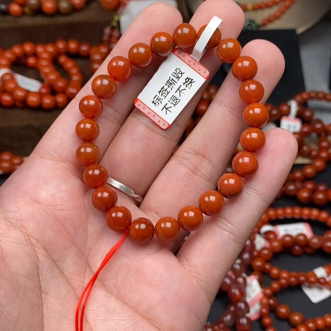 未镶嵌手串南红玛瑙芒*?8mm