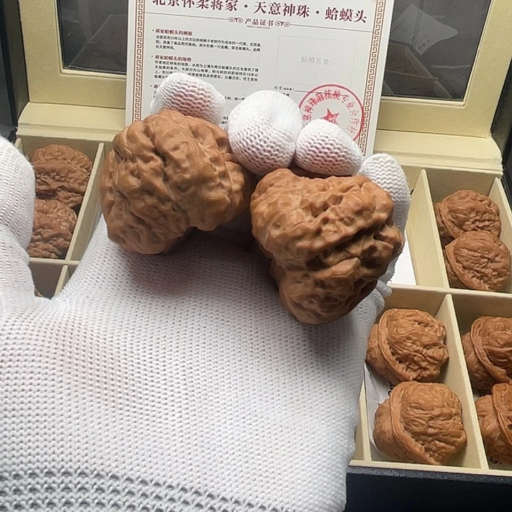 B***r文玩核桃把件蛤蟆头
