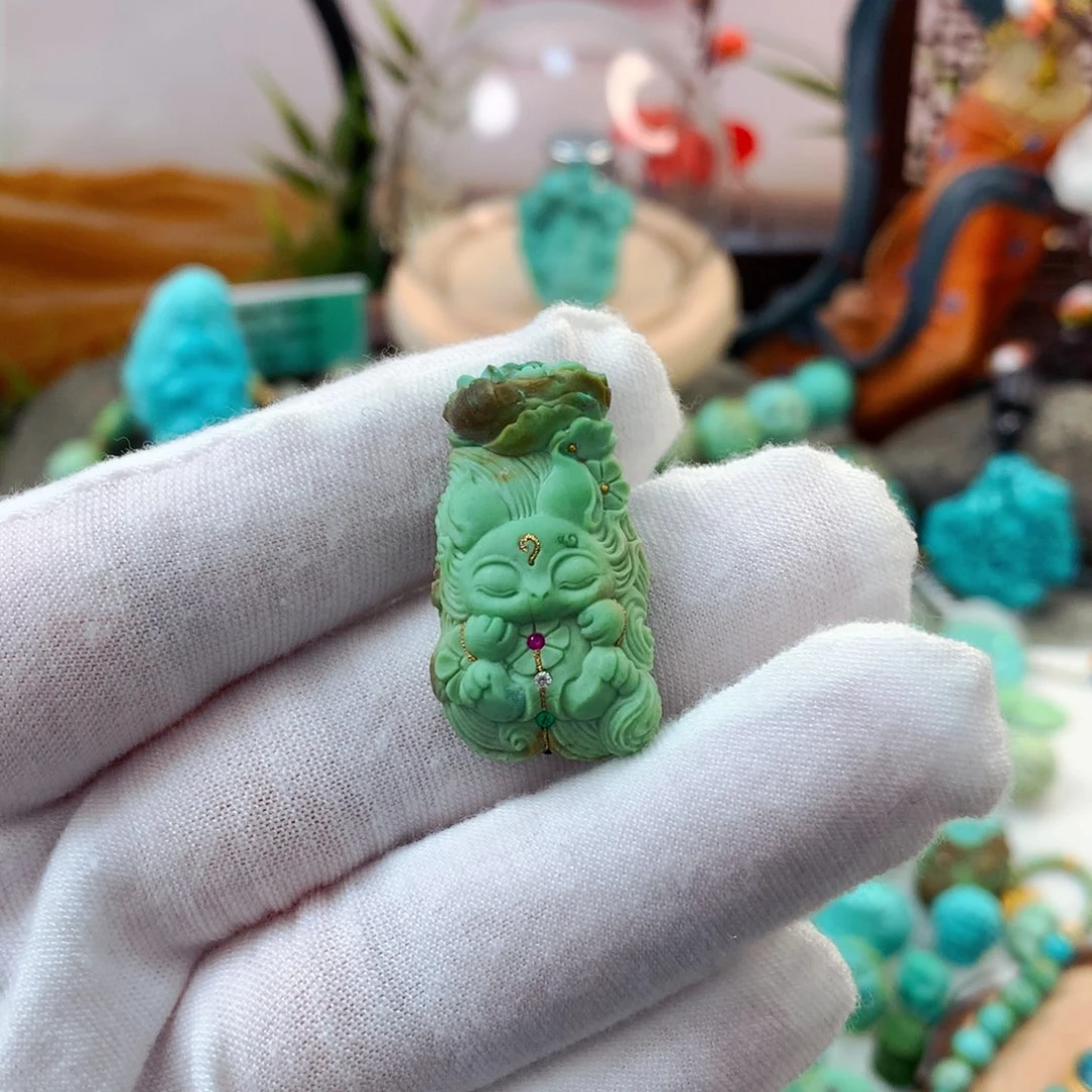 绿松石未镶嵌珠宝半成品