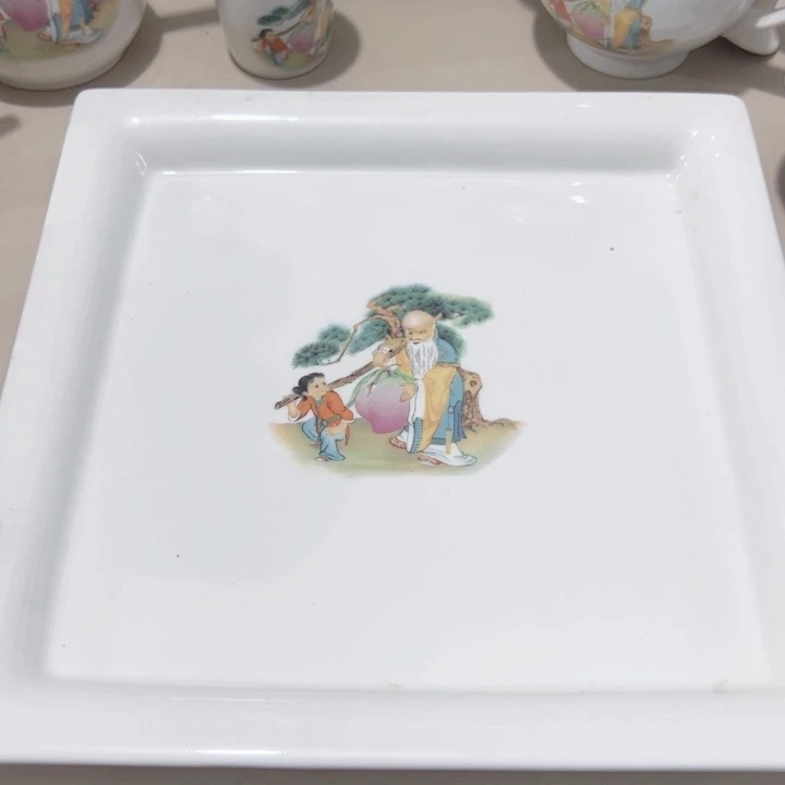 用***8瓷片陶瓷制品寿星盘