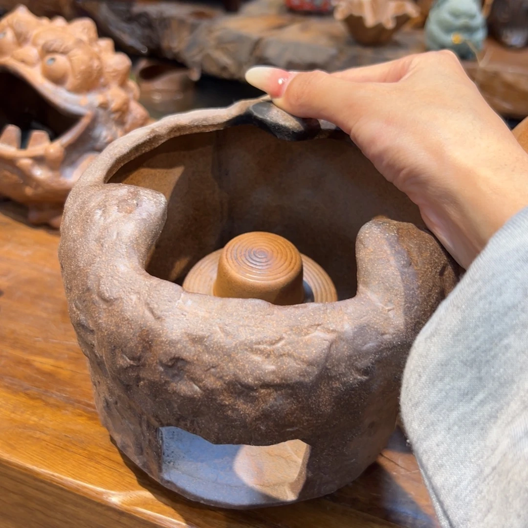 老岩泥裸烧茶壶茶器