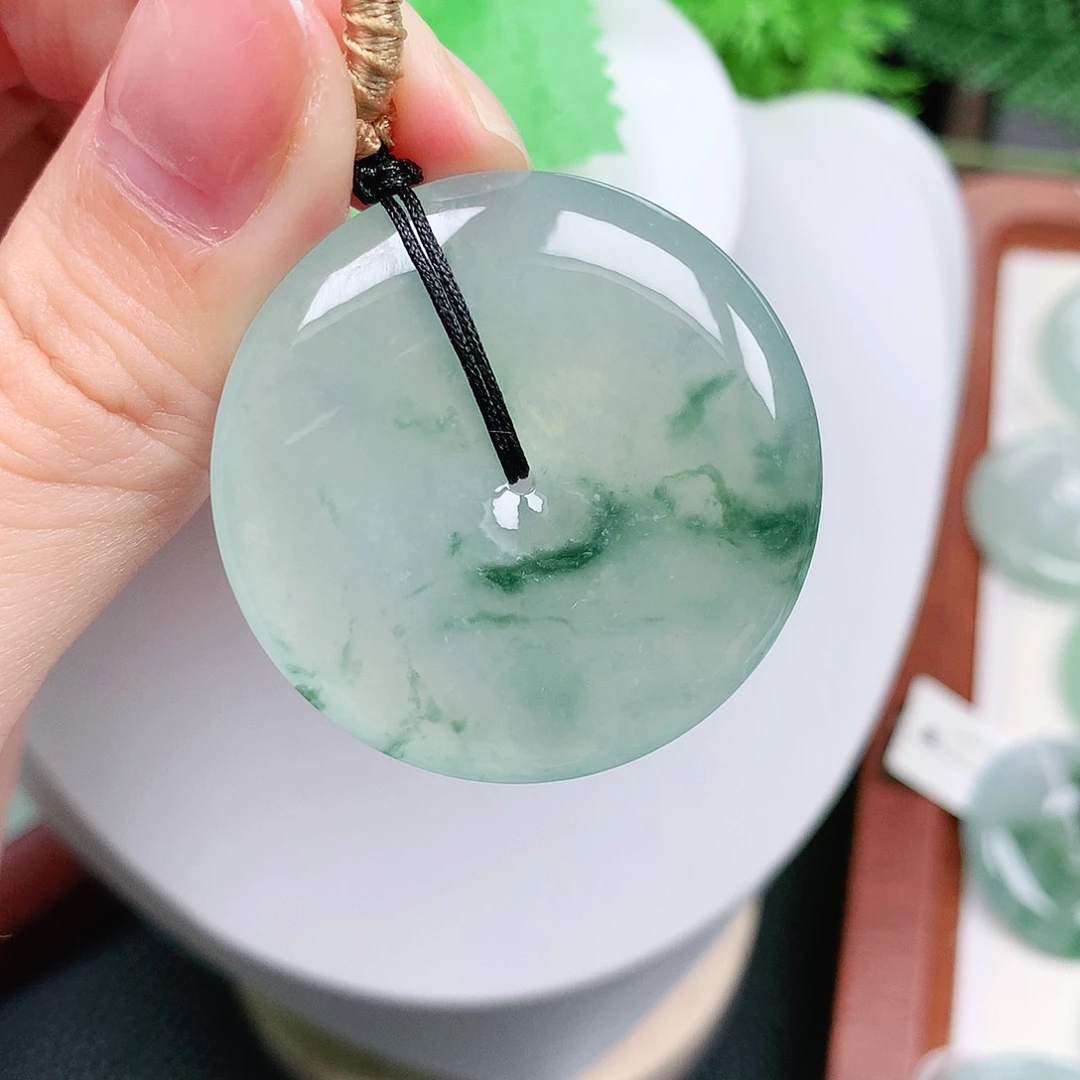 翡翠未镶嵌颈饰平安37-6