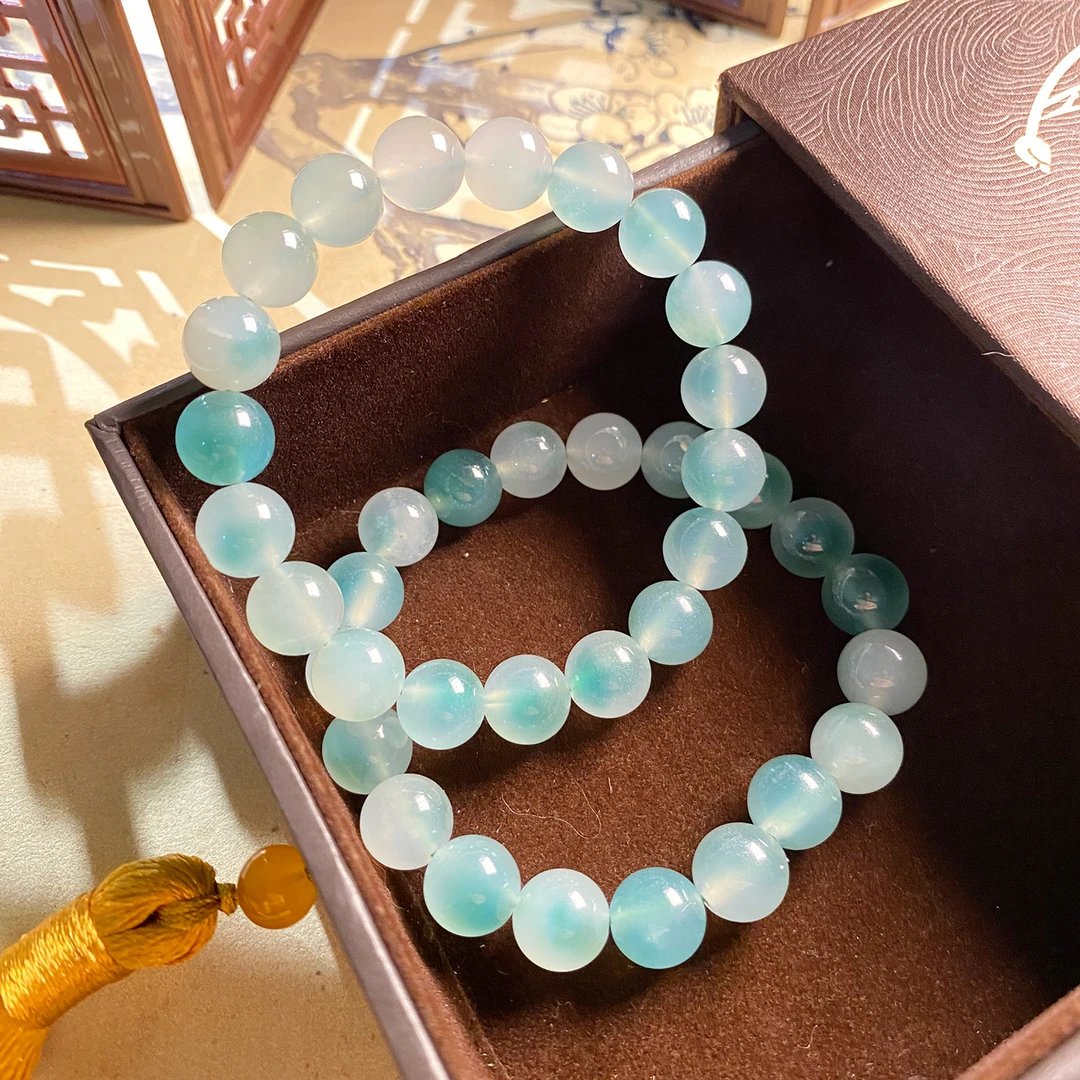 绿飘10mm手串发一条B44