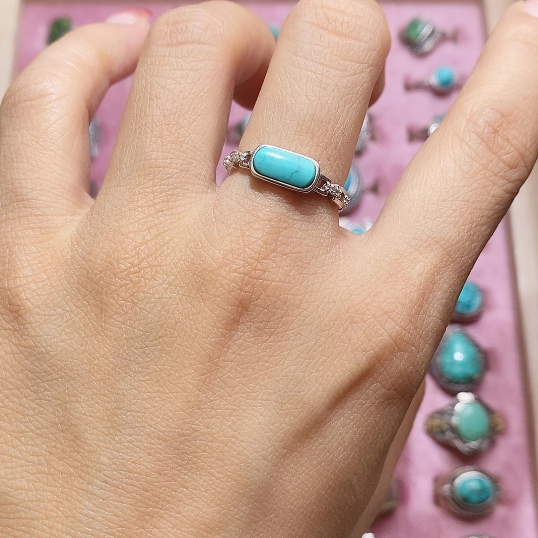 绿松石银S925镶嵌颈饰