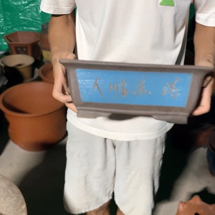 32蓝色马槽花盆花盆