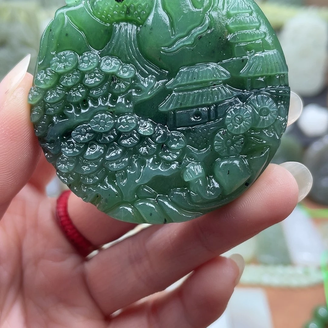和田玉未镶嵌吊坠(不含链)