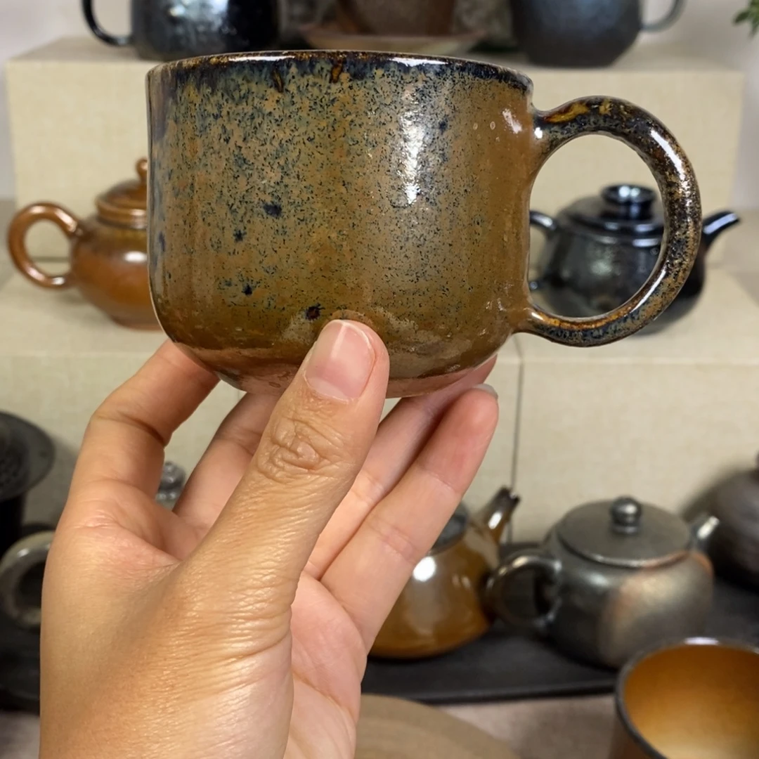 建水紫陶柴烧咖啡杯