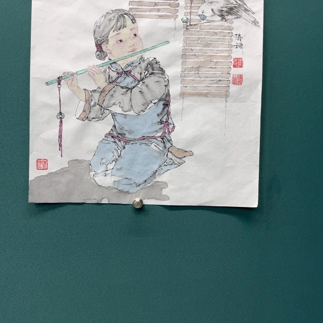 国画艺术家真人手绘