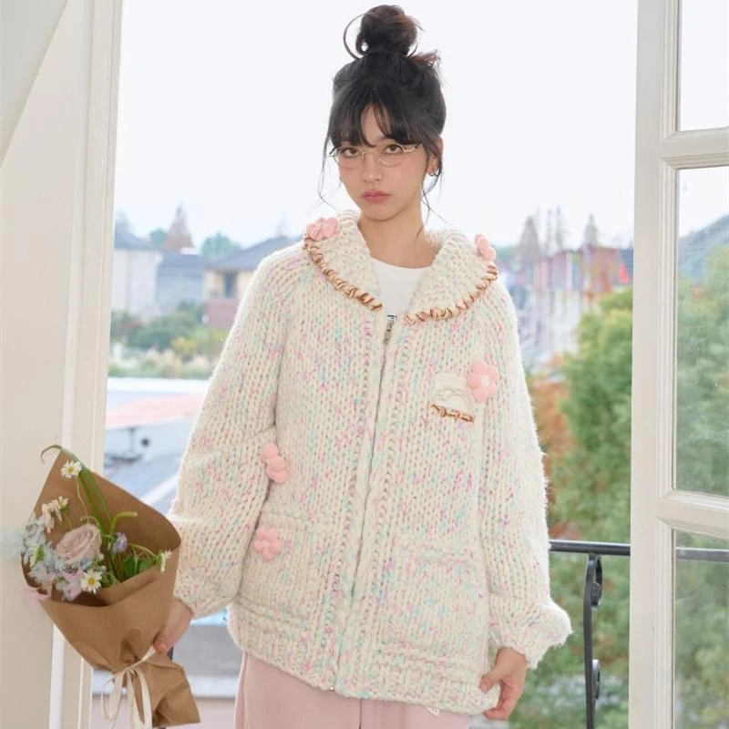 Cloud season芋泥波波毛衣外套 CWT25020