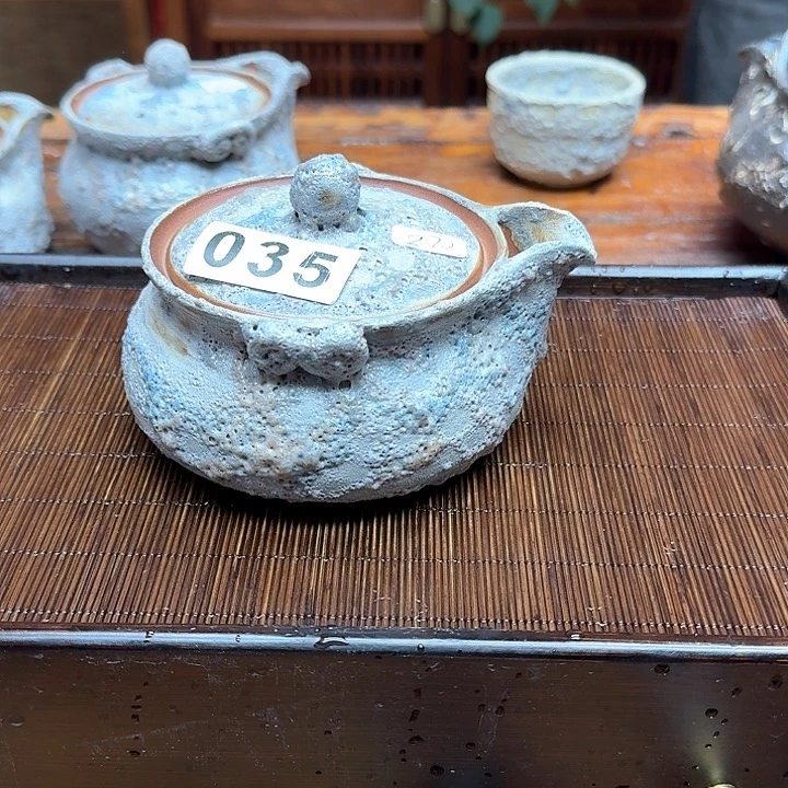 纯手工制作粗陶茶具