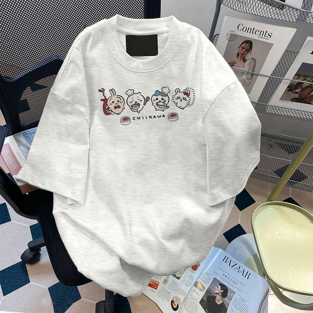 100%纯棉300克重磅短袖印花T恤男夏街头潮百搭宽松复古半袖上衣