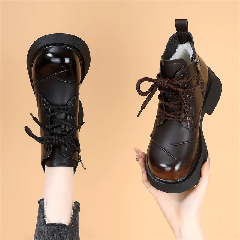 【高品质】软底马丁靴女2024年新款秋冬季英伦风超火二棉鞋爆款短靴