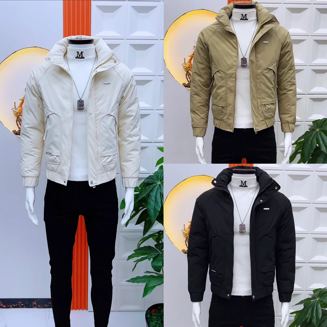 韩版立领潮牌棉服简约大气高端男士修身减龄保暖棉服外套时尚潮流