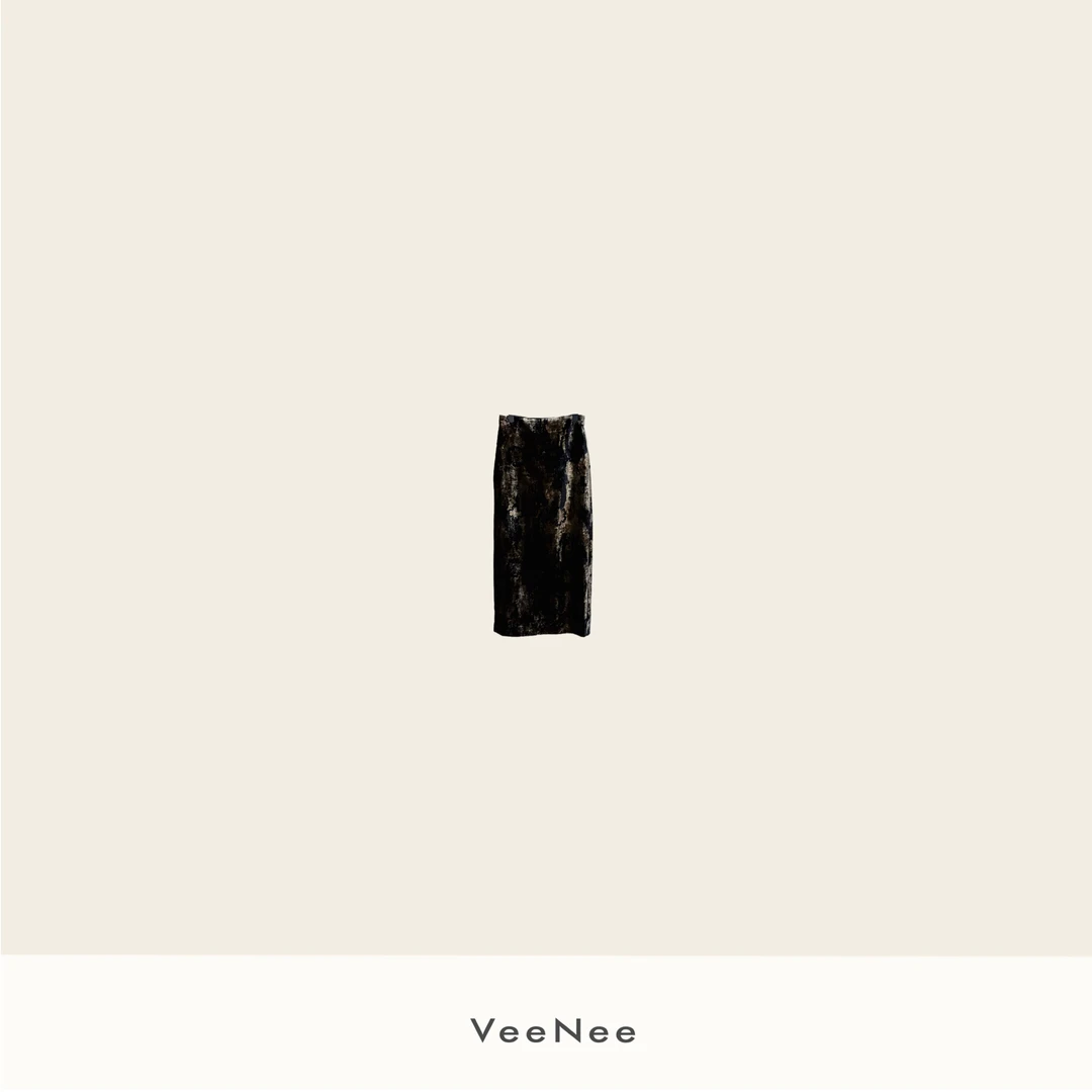 VeeNee•东方美学冰花光影丝绒半裙VA5S005