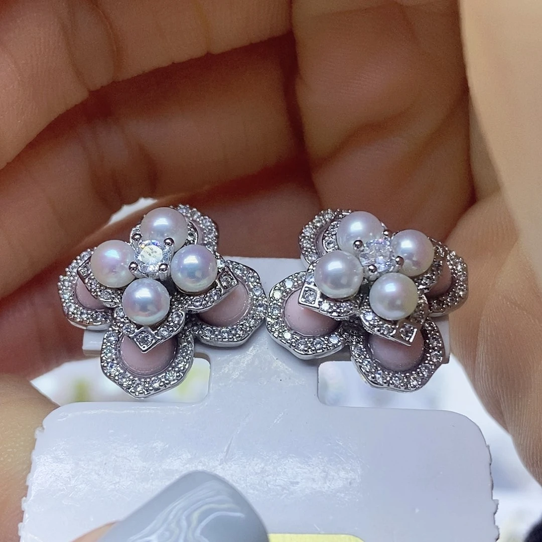 耳钉未镶嵌淡水珍珠