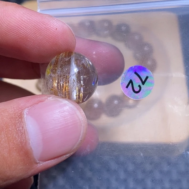 清****手链未镶嵌发晶 天然水晶手串