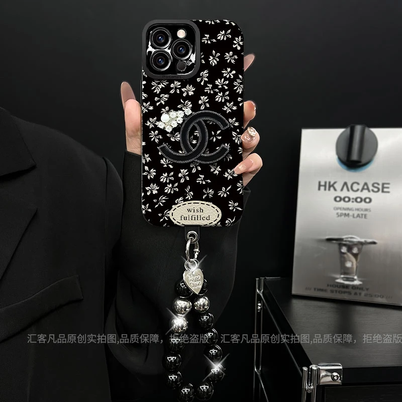 适用【苹果/oppo/华为/vivo/小米】瞳眼贴皮复古碎花潮牌英文手机壳