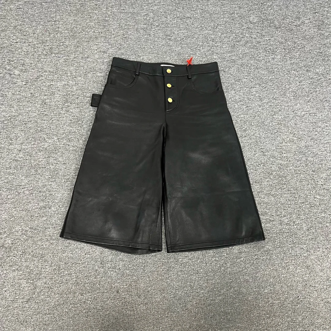 99新 BOTTEGA VENETA/葆蝶家 葆蝶家 黑色 Bv 小羊皮 短裤 38码