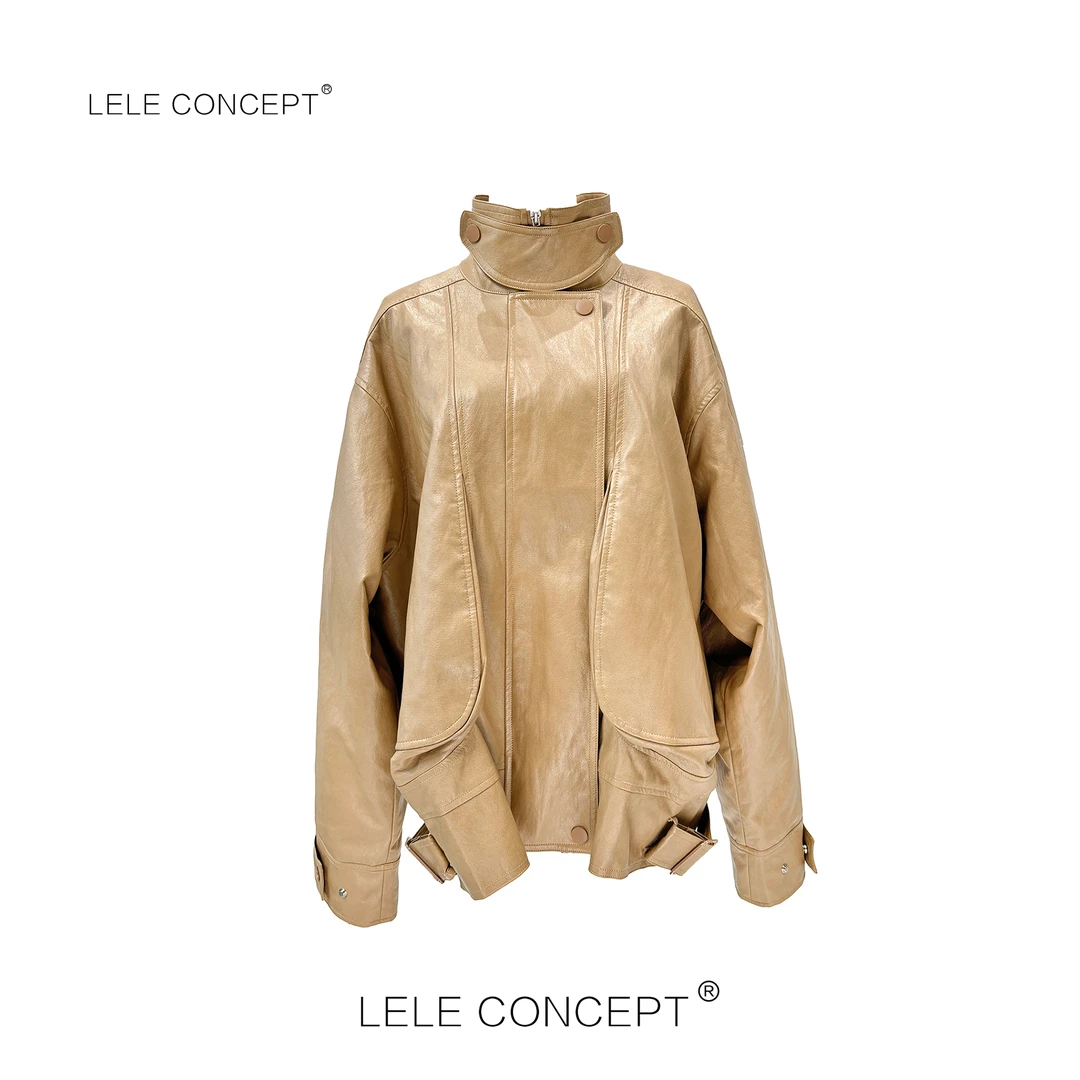 LELE CONCEPT｜「如一」时髦都市休闲款夹棉PU外套Y0505