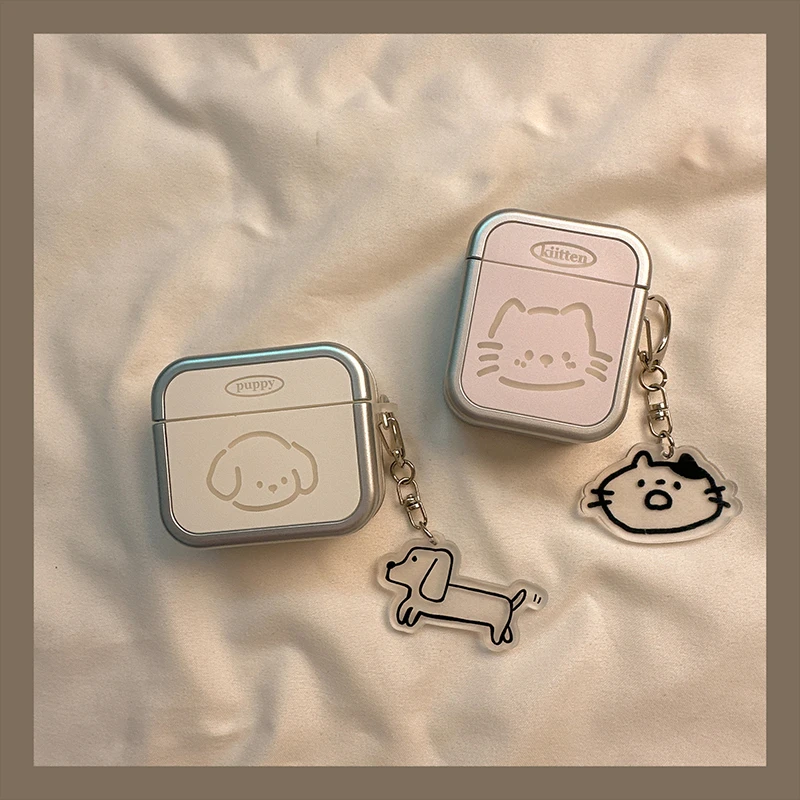 可爱猫猫狗狗AirPods4代蓝牙耳机壳适用airpodspro2保护套苹果3代