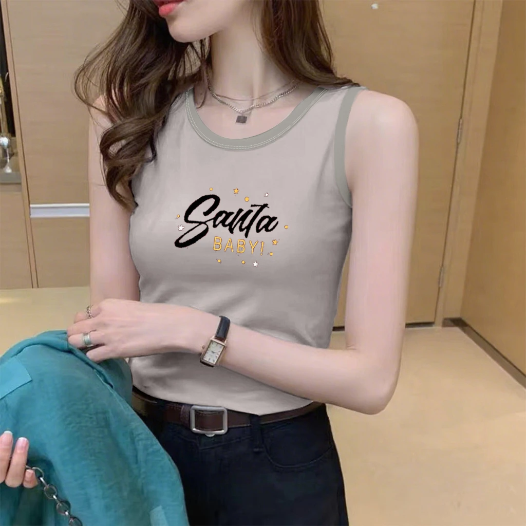 纯棉无袖t恤新款夏季修身内搭吊带背心纯棉t恤衫欧若风内穿搭上衣