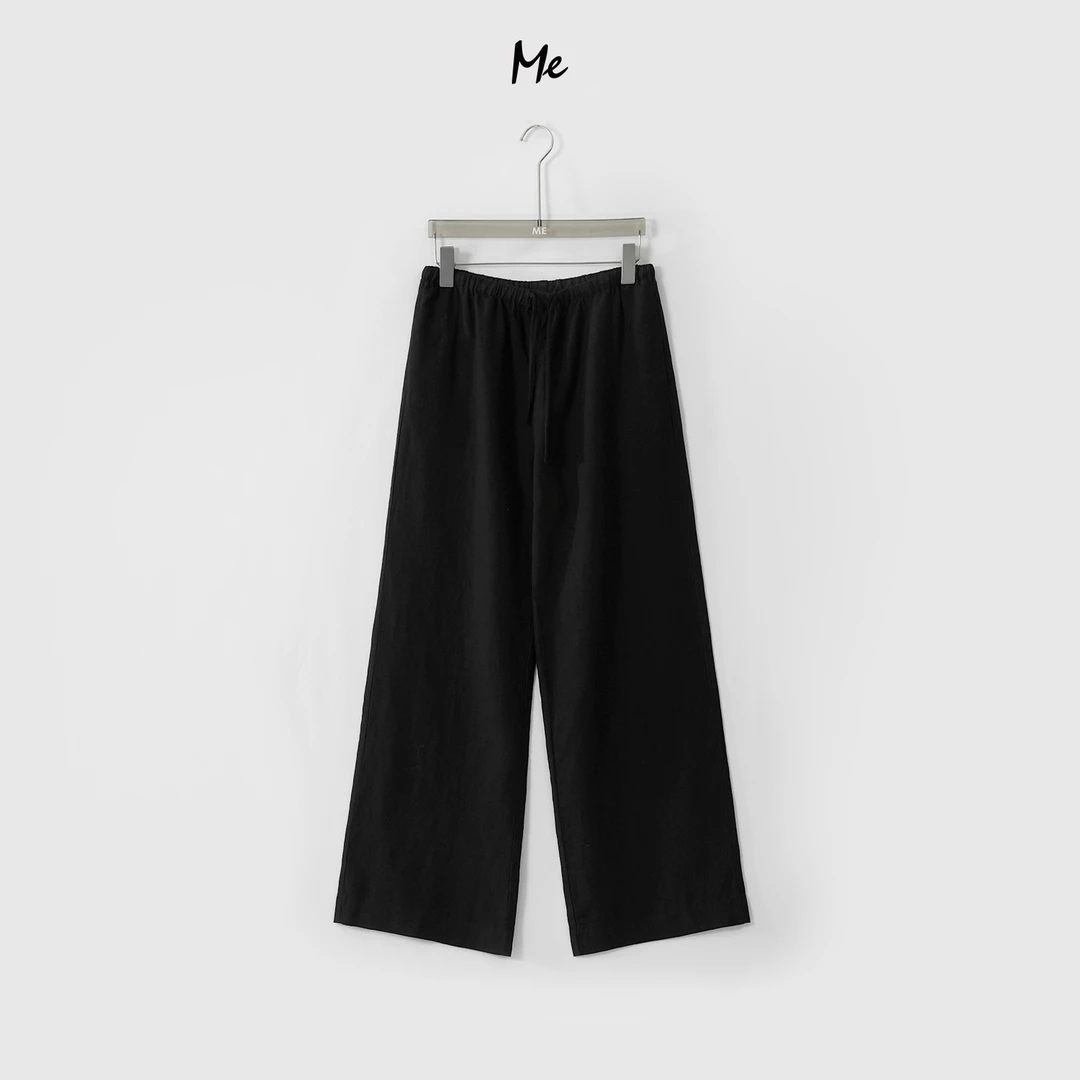 ME【亚麻空气裤】亚麻莱赛尔混纺高知静奢高腰显瘦百搭裤子MESS1429