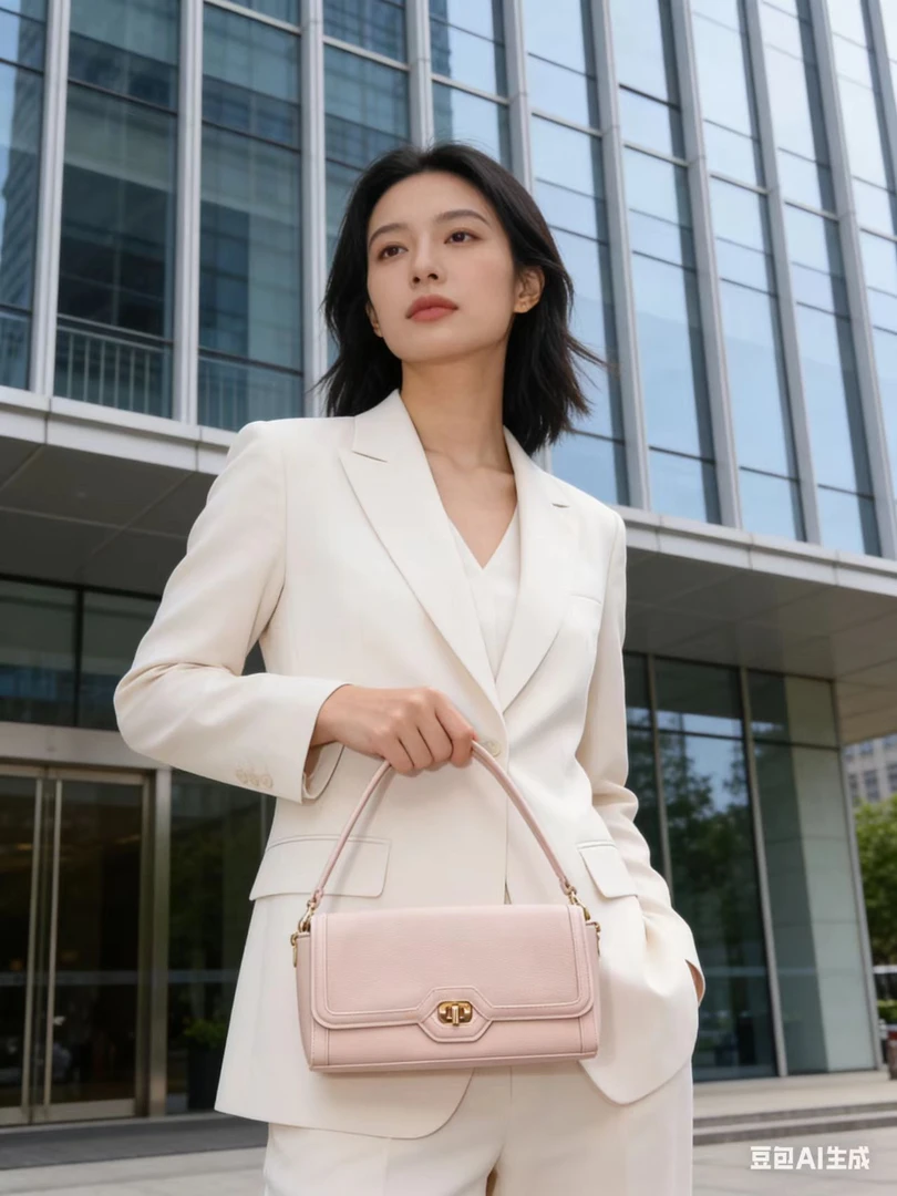 包盖防脏耐磨单根单肩单肩包轻奢腋下小方包白色