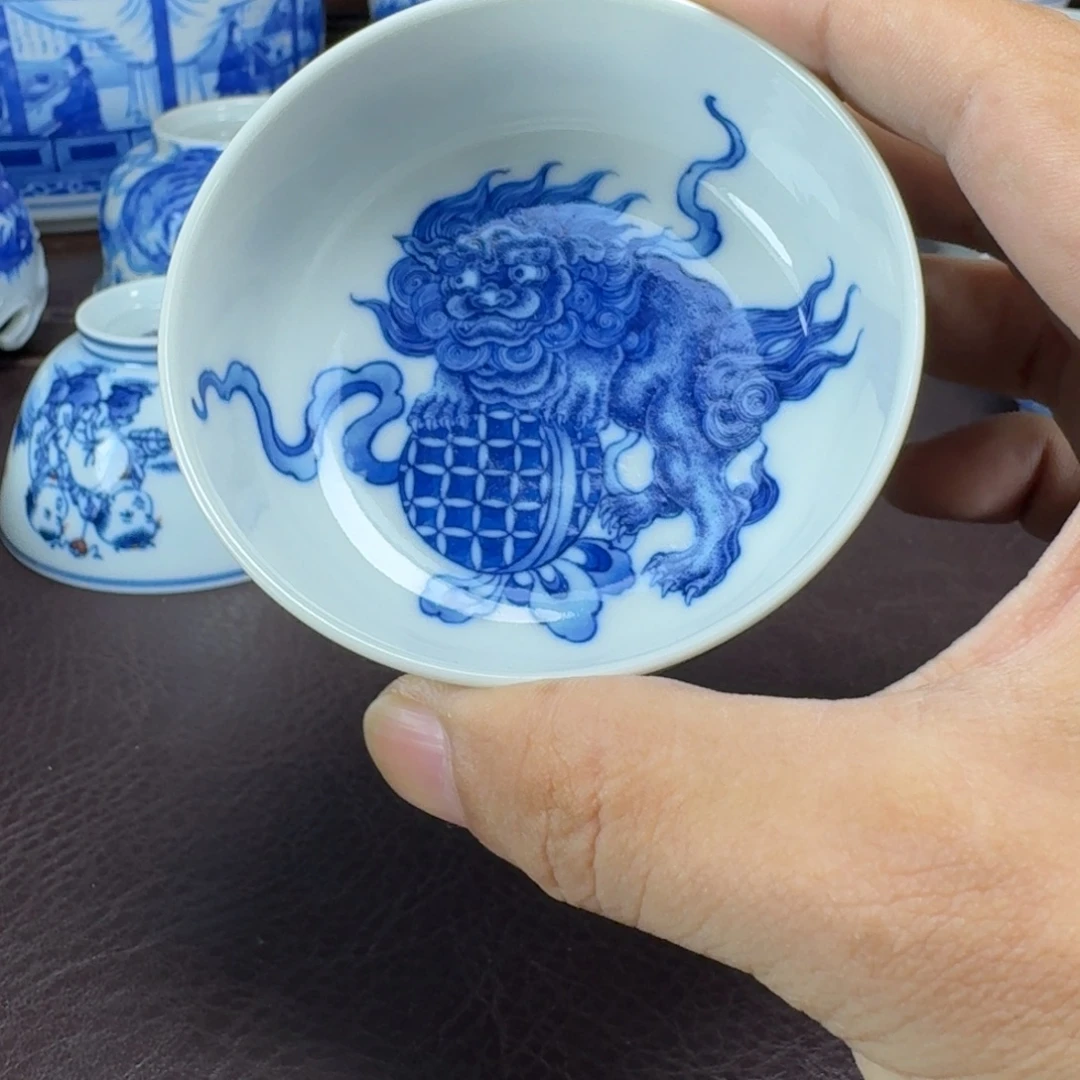 伴***雨瓷片当代景德镇陶瓷手绘茶具