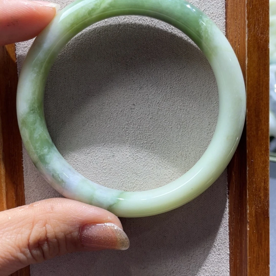 蓝田玉（蛇纹石化大理石玉）手镯未镶嵌@***航