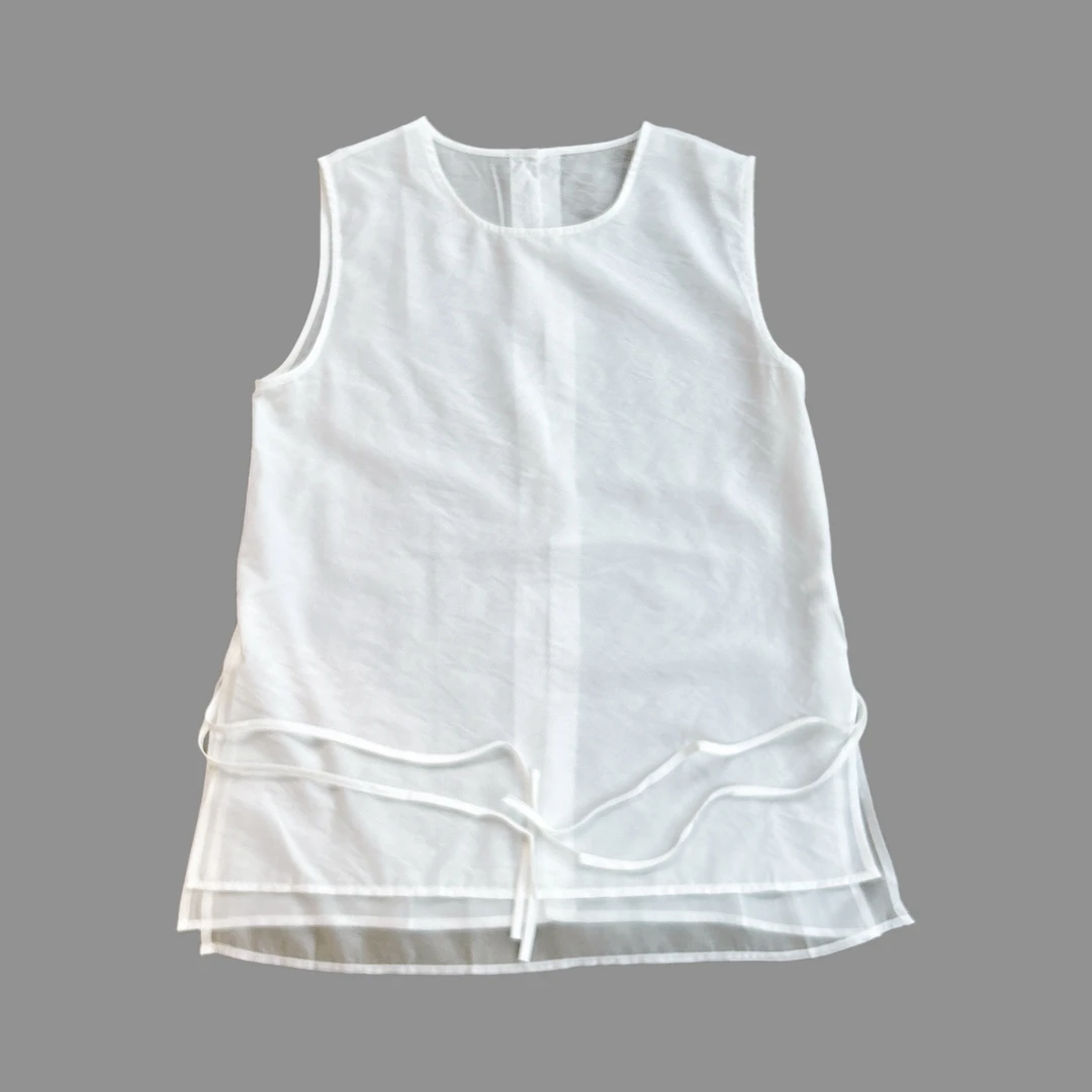 刘璐 Vivienne【显白套头】2025纯色简约时尚显瘦百搭无袖套头衫501