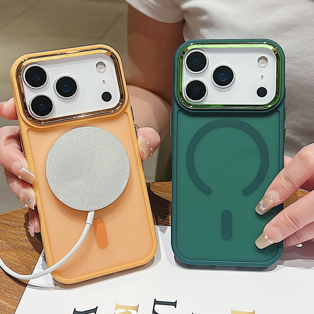 肤感半透明磁吸手机壳适用苹果17promax苹果16高级防摔PC保护套15