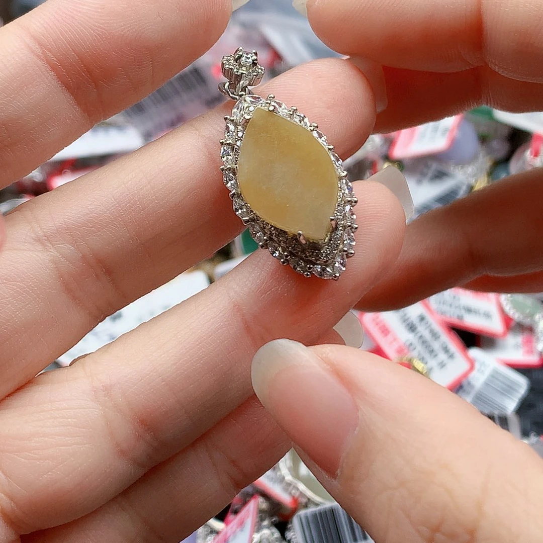 翡翠银S925镶嵌戒指