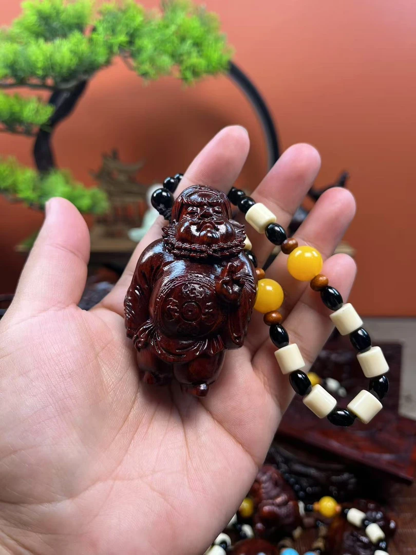 紫檀木【钟馗】手把件木雕把件