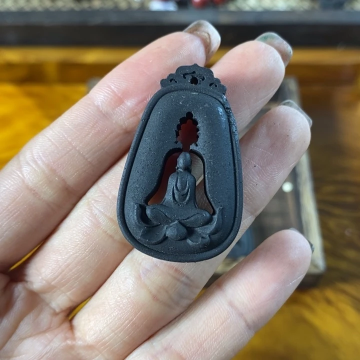 泥塑黑龙涎无相佛合香牌